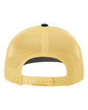 Richardson 112 — Snapback Trucker Cap — Black/ Vegas Gold back