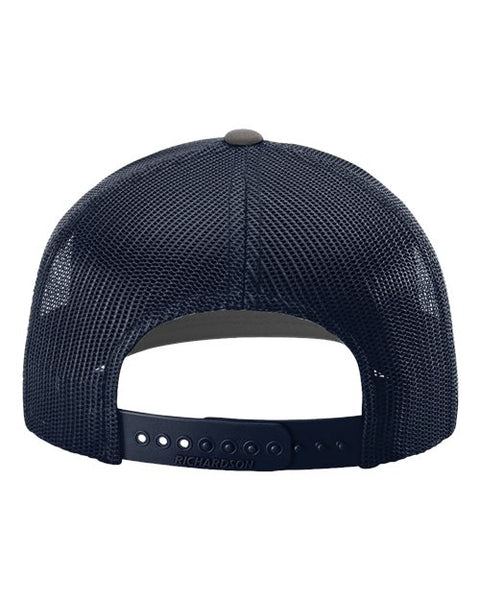 Richardson 112 — Snapback Trucker Cap — Charcoal/ Navy back