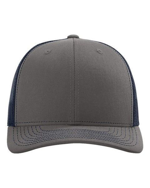 Richardson 112 — Snapback Trucker Cap — Charcoal/ Navy front