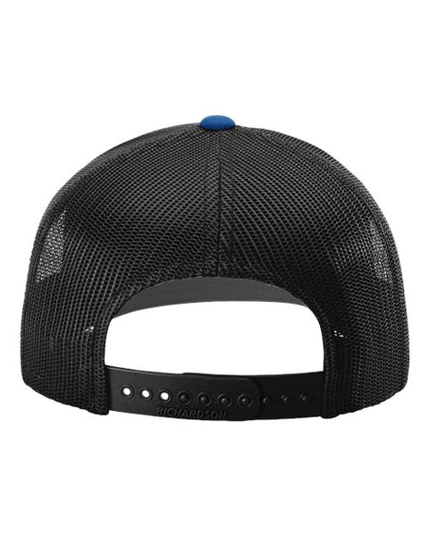 Richardson 112 — Snapback Trucker Cap — Royal/ Black back