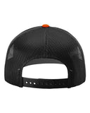 Richardson 112 — Snapback Trucker Cap — Orange/ Black back