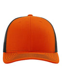 Richardson 112 — Snapback Trucker Cap — Orange/ Black front