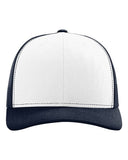 Richardson 112 — Snapback Trucker Cap — White/ Navy front