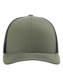 Richardson 112 — Snapback Trucker Cap — Loden/ Black front