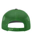 Richardson 112 — Snapback Trucker Cap — Charcoal/ Kelly back