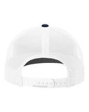 Richardson 112 — Snapback Trucker Cap — Columbia Blue/ White/ Navy back