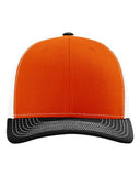 Richardson 112 — Snapback Trucker Cap — Orange/ White/ Black front