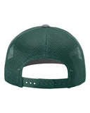 Richardson 112 — Snapback Trucker Cap — Heather Grey/ Dark Green back