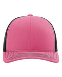 Richardson 112 — Snapback Trucker Cap — Hot Pink/ Black front