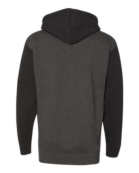 Independent Trading Co. IND4000 — Unisex Heavyweight Hooded Sweatshirt — Charcoal Heather/ Black back
