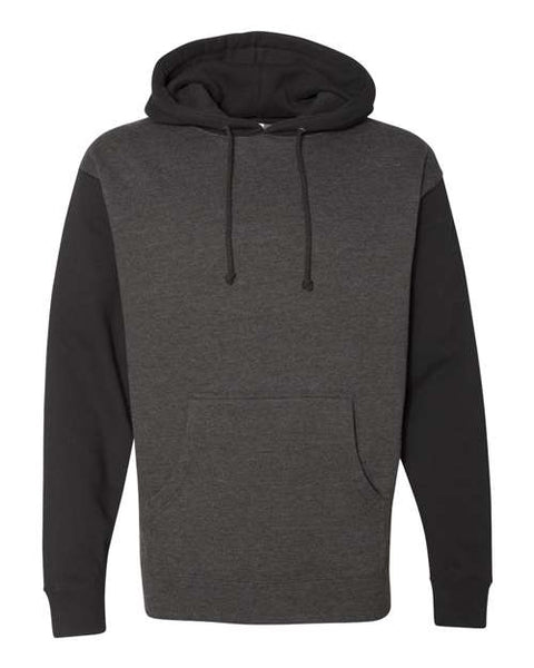 Independent Trading Co. IND4000 — Unisex Heavyweight Hooded Sweatshirt — Charcoal Heather/ Black front