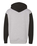 Independent Trading Co. IND4000 — Unisex Heavyweight Hooded Sweatshirt — Grey Heather/ Black back