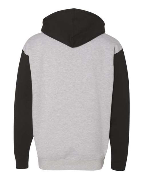 Independent Trading Co. IND4000 — Unisex Heavyweight Hooded Sweatshirt — Grey Heather/ Black back