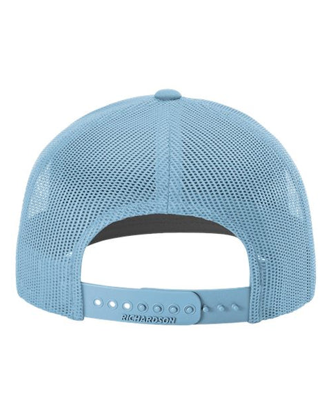 Richardson 112 — Snapback Trucker Cap — Columbia Blue back