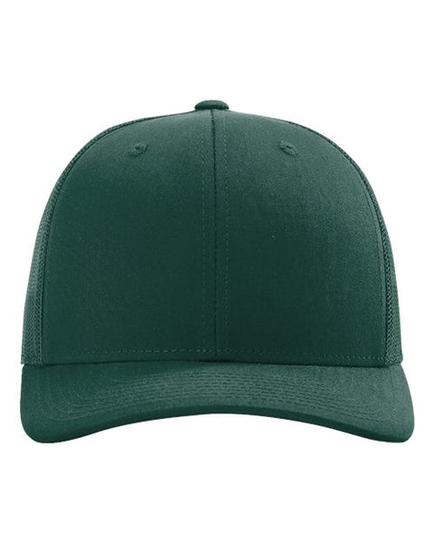 Richardson 112 — Snapback Trucker Cap — Dark Green front