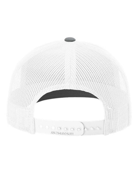 Richardson 112 — Snapback Trucker Cap — Navy/ White/ Heather Grey back