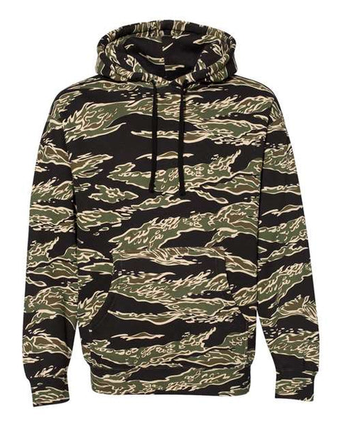 Independent Trading Co. IND4000 — Unisex Heavyweight Hooded Sweatshirt — Tiger Camo front