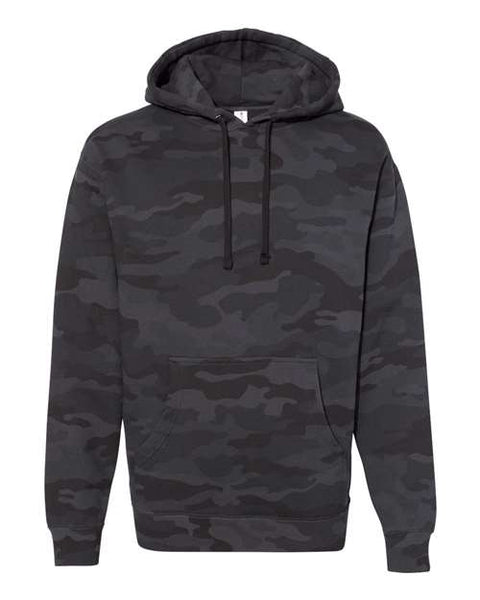 Independent Trading Co. IND4000 — Unisex Heavyweight Hooded Sweatshirt — Black Camo front