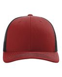 Richardson 112 — Snapback Trucker Cap — Cardinal/ Black front