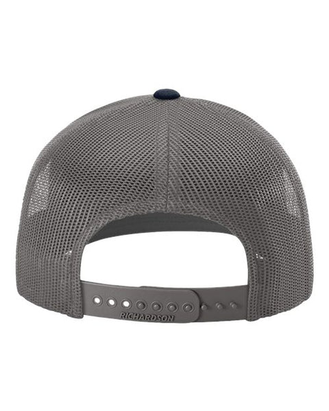Richardson 112 — Snapback Trucker Cap — Navy/ Charcoal back