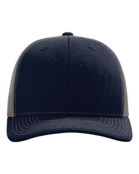 Richardson 112 — Snapback Trucker Cap — Navy/ Charcoal front