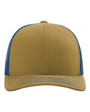 Richardson 112 — Snapback Trucker Cap — Biscuit/ True Blue front