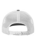Richardson 112 — Snapback Trucker Cap — Heather Grey/ Light Grey back