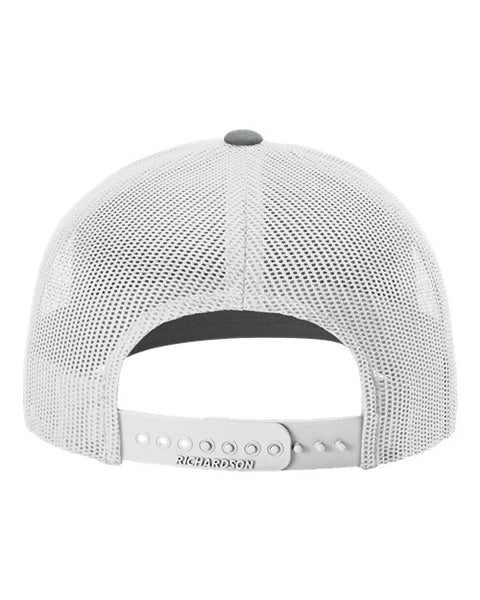Richardson 112 — Snapback Trucker Cap — Heather Grey/ Light Grey back