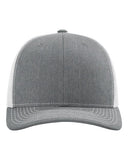Richardson 112 — Snapback Trucker Cap — Heather Grey/ Light Grey front