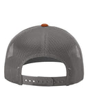 Richardson 112 — Snapback Trucker Cap — Heather Grey/ Charcoal/ Dark Orange back