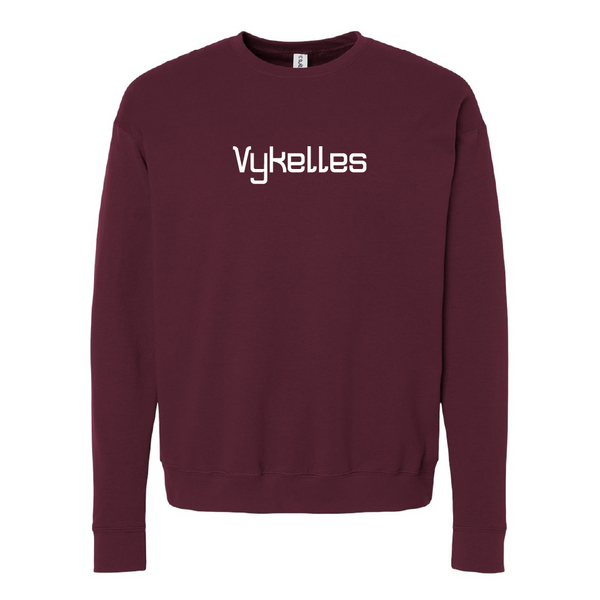 Embroidered Vykelles Maroon Crewneck
