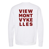 Printed Vykelles White Crewneck Sweatshirt