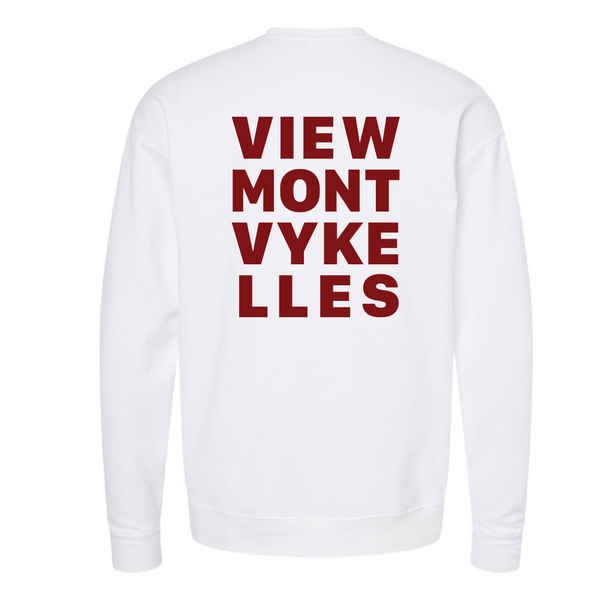 Printed Vykelles White Crewneck Sweatshirt