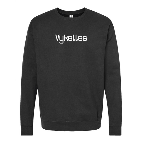 Embroidered Vykelles Black Crewneck